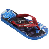 Havaianas Kids' Top Marvel Flip Flops Brilliant Blue sole view