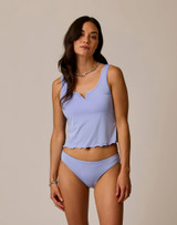 Carve Designs Women's St Barth Reversible Bikini Bottom in Fleur/Violet