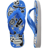 Havaianas Kids' Athletic Flip Flops White and Blue top view