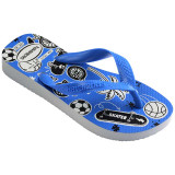 Havaianas Kids' Athletic Flip Flops White and Blue sole view