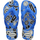 Havaianas Kids' Athletic Flip Flops White and Blue back view