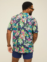 Chubbies Men's Rayon Sunday Shirt in The Canopy side view