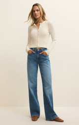 Z Supply Women's Patrice Rib Cardigan in Cloud