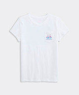 Vineyard Vines Girls' Flamingo Scenic Tee front view