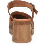 Kork-Ease Tribeca Wedge Sandals Tan Havana heel detail