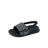 Reef Toddlers' Little Salty Slides Black Swell Checker front view