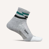 Feetures Elite Max Cushion Quarter Socks in Gray Track