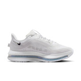 The Nike Women's Pegasus Premium Road Running Shoes in White and Metallic Silver
