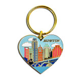 The Found Austin Skyline Heart Keychain Austin Skyline front view