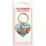 The Found Austin Skyline Heart Keychain Austin Backer back view