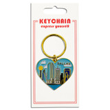 Dallas Skyline Heart Keychain