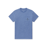 Southern Marsh Men's FieldTec Pro Heathered Atun De Sol Tee Oxford Blue front