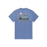 Southern Marsh Men's FieldTec Pro Heathered Atun De Sol Tee Oxford Blue back