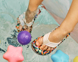 Sanuk Toddlers' Bubblecush Sandals Rainbow top view