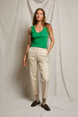 perfectwhitetee Women's Khara Crispy Tank Top in Grass