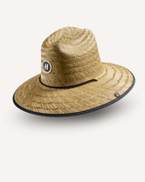 Hemlock Straw Lifeguard Hat Solid Black front view