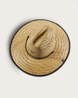 Hemlock Straw Lifeguard Hat Solid Black back view