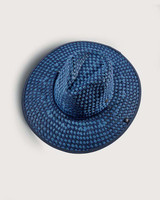 Hemlock Lana Straw Lifeguard Hat in Navy side view