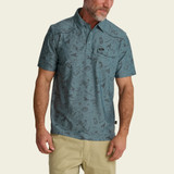 Howler Brothers Men's Ranchero Tech Polo Sea Rodeo Iron Blue detail