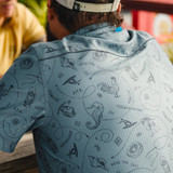 Howler Brothers Men's Ranchero Tech Polo in Sea Rodeo : Iron Blue