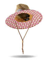 Hemlock Straw Lifeguard Hat - Pink Check