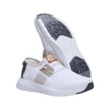 The HeyDude Men's Sirocco Stretch Sox Shoes in White