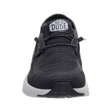 The HeyDude Men's Sirocco Stretch Sox Shoes in Black