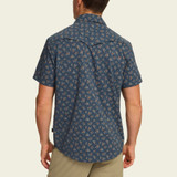 Howler Brothers Open Country Tech Shirt Rancher Floral Dark Slate detail