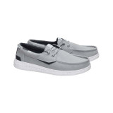 The HeyDude Men's Welsh Grip Washed Canvas Shoes in Monument Grey