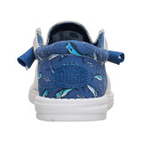 The HeyDude Men's Wally Funk Bluewater Shoes in Grey and Navy