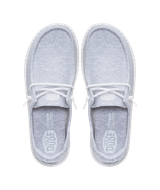 HeyDude Women's Wendy Stretch Jersey Shoes Light Grey sole view