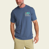 Howler Brothers Men's Bahía de Howler T-Shirt in Blue Horizon front view