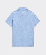 The Vineyard Vines Boys' Performance St. Jean Stripe Sankaty Polo in Ocean Breeze