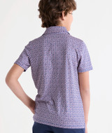 Vineyard Vines Boys' Performance Printed Sankaty Polo Moonshine Baseball Print back
