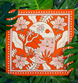 Bandits Bandanas Na'Pali Coast Bandana Na'Pali Coast colorway flat lay