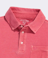 Vineyard Vines Boys' Garment-Dyed Surf Polo Mariner detail view