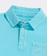 The Vineyard Vines Boys' Garment-Dyed Surf Polo in Turqs