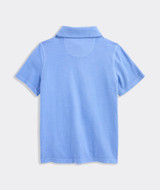Vineyard Vines Boys' Garment-Dyed Surf Polo Breaker Blue back