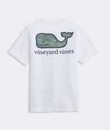 Vineyard Vines Boys' Camo Whale Pocket Tee White side view