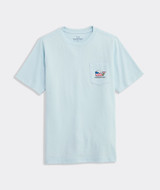 The Vineyard Vines Boys' Beachy Surf Whale Tee in Pale Sky