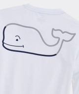 The Vineyard Vines Boys' Burgee Whale Longsleeve Harbor Sun Tee in White