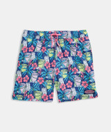 The Vineyard Vines Boys' Printed Chappy Swim Trunks in the Moonshine Pattern