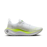 Nike Women's InfinityRN 4 Road Running Shoes in White and Lemon Twist side view