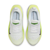 Nike Women's InfinityRN 4 Road Running Shoes in White and Lemon Twist overhead view