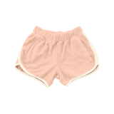 Tiny Whales Girls' Pink Skies Shorts pink front view