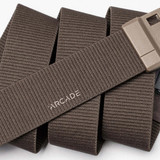 Arcade Aero Stretch Belt in Medium Brown side view