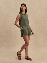 Varley Women's Shea Crop Tank Top back view