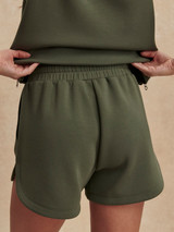 Varley Women's Coulter High Rise Shorts in Thyme, side view