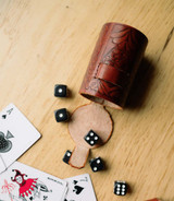 Matr Boomie Leather Dice Cup Set Matr Boomie Leather Dice Cup Set detail view