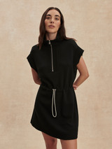 Varley Women's Avaya 1/2 Zip Dress in Black